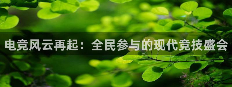 uwin电竞 app：电竞风云再起：全民参与的现代竞技盛会